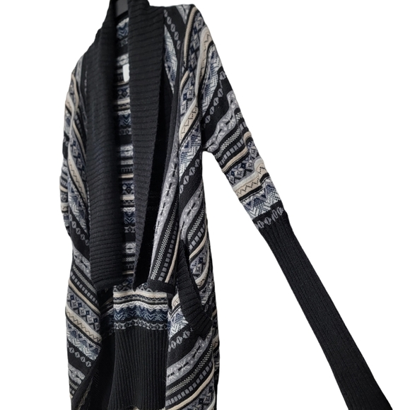 Juliette Jake Wool Blend Waterfall Open Cardigan Sweater Women's Size Small - Picture 4 of 12